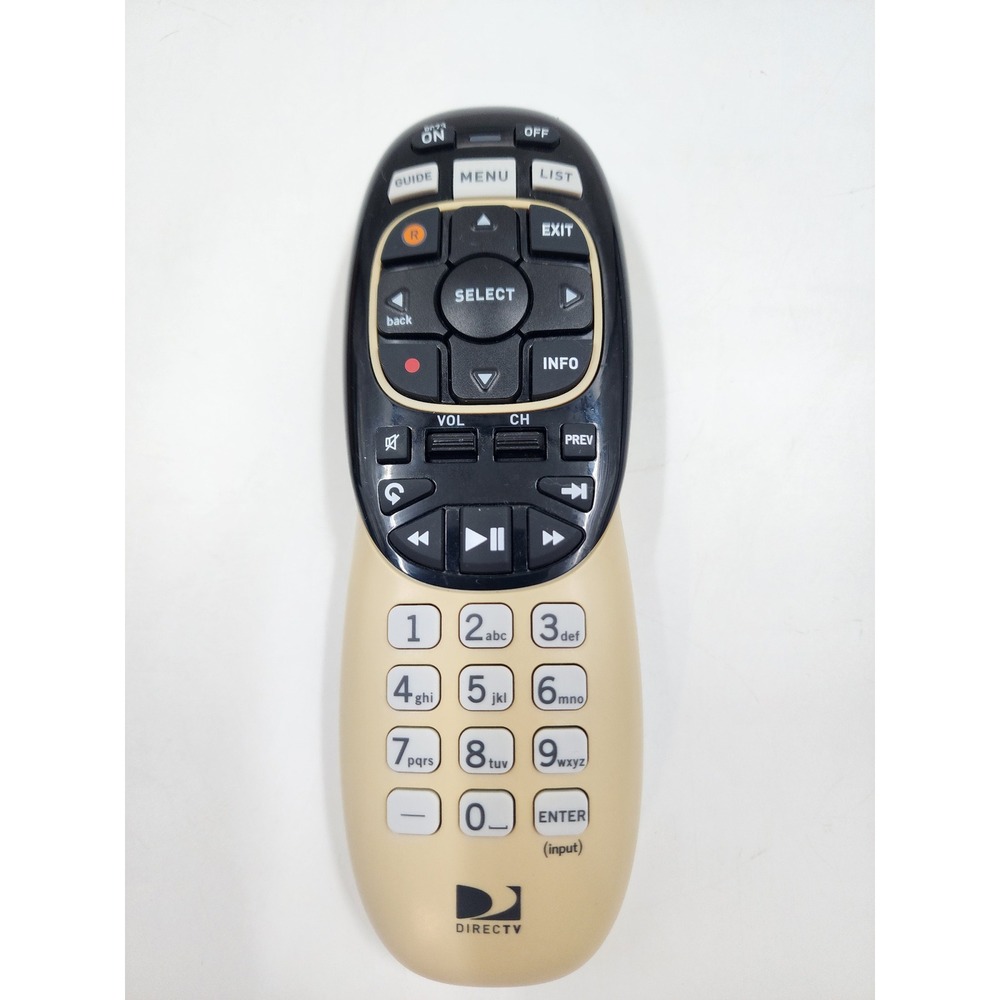 DirecTV Universal Remote Control RC65RX Champagne Gold and Black RF Capable